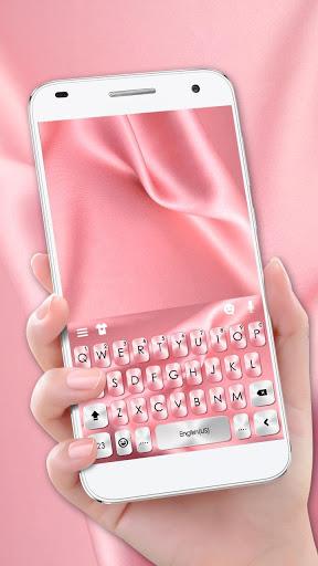 Pink Silk Keyboard Theme - عکس برنامه موبایلی اندروید