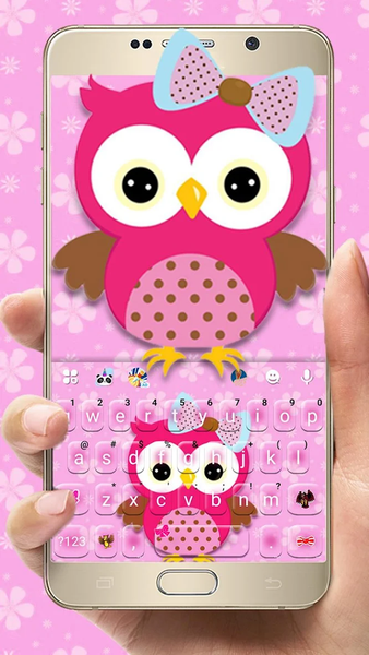 Pinky Owl Keyboard Theme - عکس برنامه موبایلی اندروید