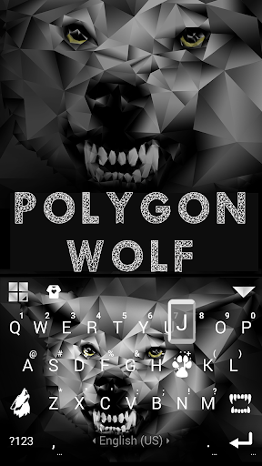 Polygon Wolf Keyboard Theme - عکس برنامه موبایلی اندروید