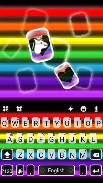 Pride Rainbow Neon Keyboard Theme - عکس برنامه موبایلی اندروید