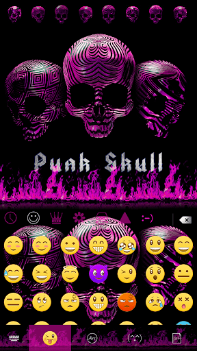 Punk Skull 💀 Keyboard Theme - عکس برنامه موبایلی اندروید