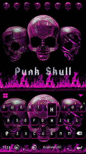 Punk Skull 💀 Keyboard Theme - عکس برنامه موبایلی اندروید
