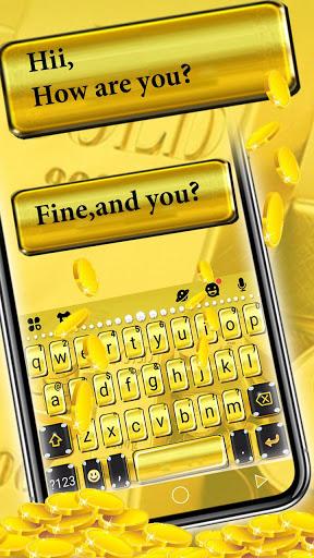 Pure Gold Bar Keyboard Theme - عکس برنامه موبایلی اندروید