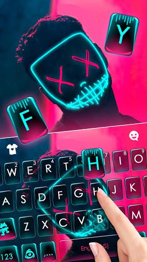 Purge Led Cool Man Keyboard Theme - Image screenshot of android app