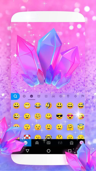 Purple Crystal Keyboard Theme - Image screenshot of android app