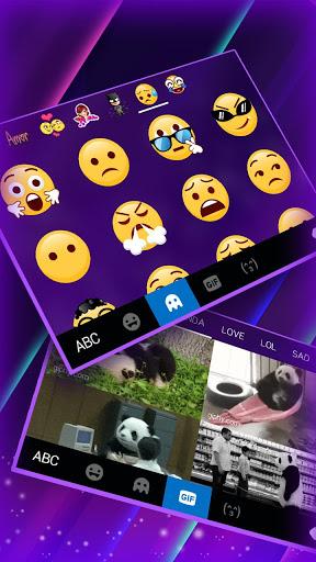 Purple Glow Keyboard Theme - Image screenshot of android app