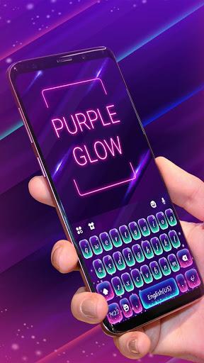Purple Glow Keyboard Theme - عکس برنامه موبایلی اندروید