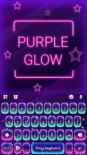 Purple Glow Keyboard Theme - Image screenshot of android app