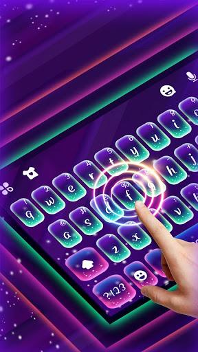 Purple Glow Keyboard Theme - عکس برنامه موبایلی اندروید