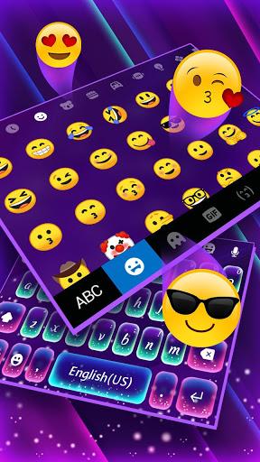 Purple Glow Keyboard Theme - Image screenshot of android app