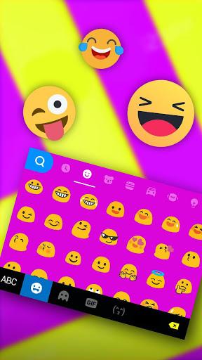 Purple Yellow Stripes Keyboard Theme - Image screenshot of android app