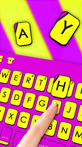Purple Yellow Stripes Keyboard Theme - Image screenshot of android app