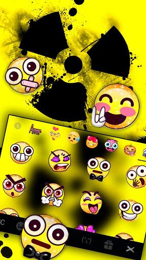 Radioactive Warning Sign Keyboard Theme - عکس برنامه موبایلی اندروید