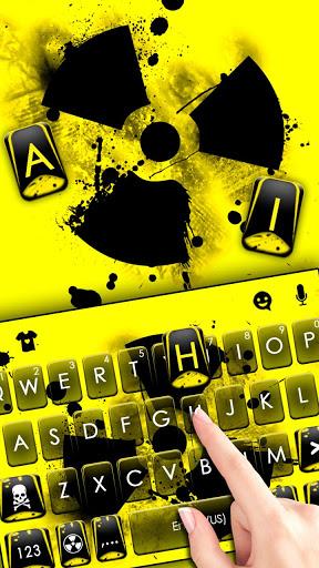 Radioactive Warning Sign Keyboard Theme - Image screenshot of android app