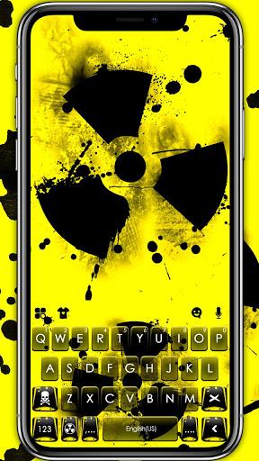 Radioactive Warning Sign Keyboard Theme - Image screenshot of android app