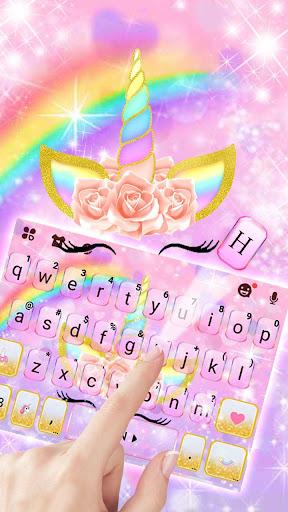 Rainbow Rose Unicorn Theme - عکس برنامه موبایلی اندروید