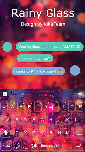 Rainy Glass Keyboard Theme - Image screenshot of android app