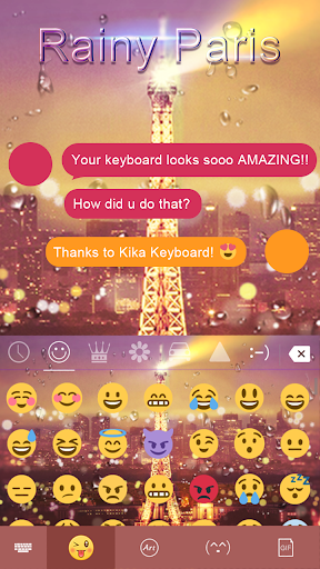 Rainy Paris Keyboard Backgroun - Image screenshot of android app