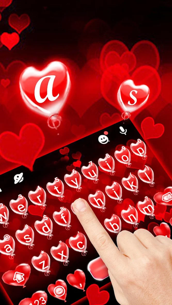 Red Balloon Hearts Theme - Image screenshot of android app
