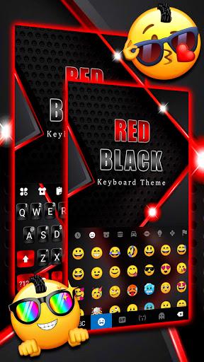 Red Black Metal 2 Keyboard Background - Image screenshot of android app
