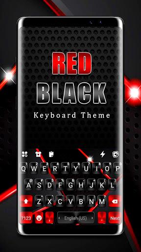 Red Black Metal 2 Keyboard Background - Image screenshot of android app