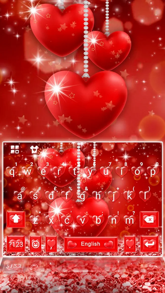 Red Heart Love Keyboard Theme - عکس برنامه موبایلی اندروید
