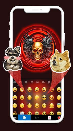 Red Skull Guns Keyboard Theme - عکس برنامه موبایلی اندروید