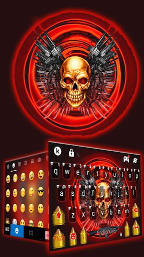 Red Skull Guns Keyboard Theme - عکس برنامه موبایلی اندروید