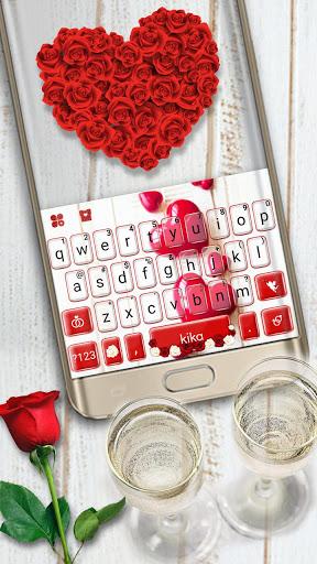 Red Valentines Love Keyboard Theme - Image screenshot of android app