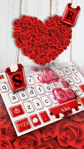 Red Valentines Love Keyboard Theme - Image screenshot of android app