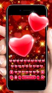 Red Heart Keyboard Theme - عکس برنامه موبایلی اندروید
