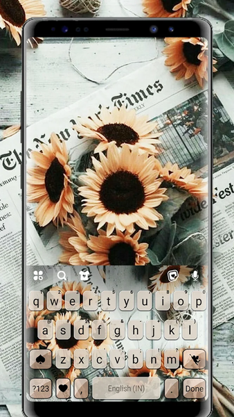 Retro Sunflower Theme - Image screenshot of android app