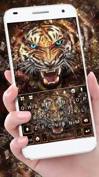 Roaring Fierce Tiger Keyboard Theme - عکس برنامه موبایلی اندروید