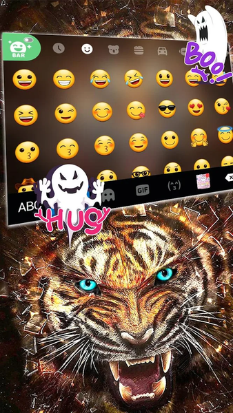Roaring Fierce Tiger Keyboard Theme - Image screenshot of android app