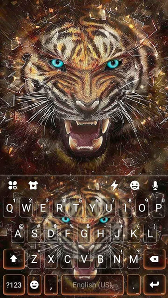 Roaring Fierce Tiger Keyboard Theme - Image screenshot of android app
