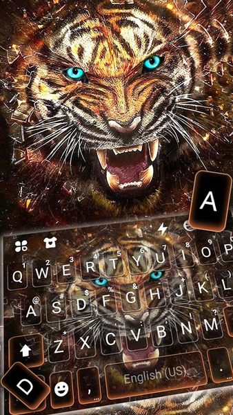 Roaring Fierce Tiger Keyboard Theme - عکس برنامه موبایلی اندروید