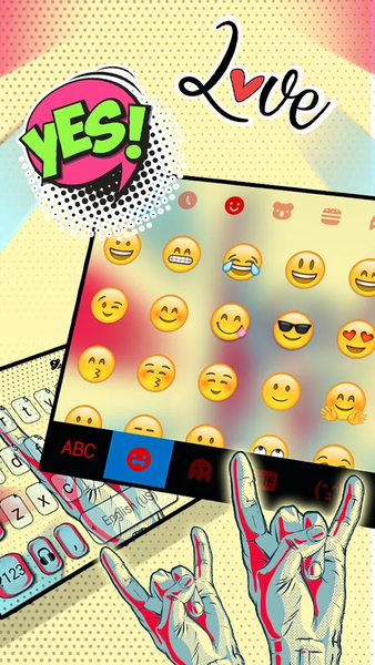 Rock And Roll Keyboard Theme - Image screenshot of android app