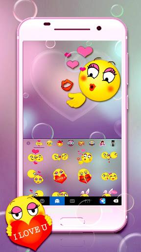 Romantic Bubble Heart Keyboard Theme - عکس برنامه موبایلی اندروید