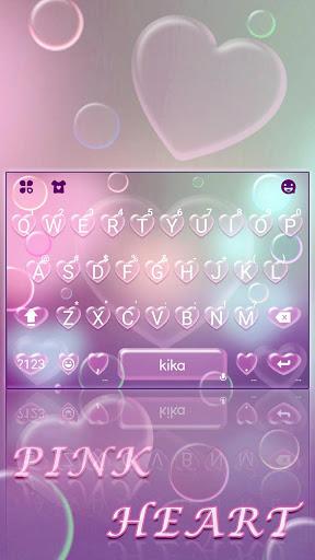 Romantic Bubble Heart Keyboard Theme - Image screenshot of android app