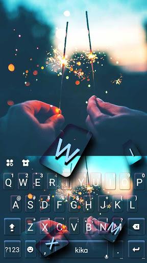 Romantic Firework Keyboard Theme - Image screenshot of android app
