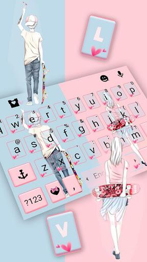 Romantic Lover Keyboard Theme - عکس برنامه موبایلی اندروید