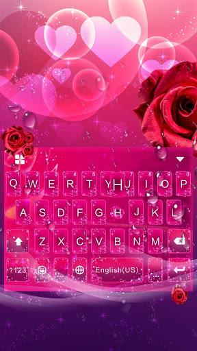 Romantic Rose Keyboard Theme - عکس برنامه موبایلی اندروید