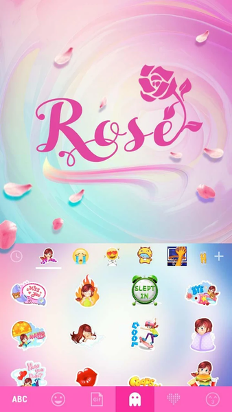 Rose Keyboard Theme - عکس برنامه موبایلی اندروید