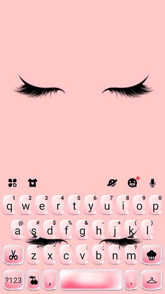 Rose Gold Eyelashes Theme - Image screenshot of android app