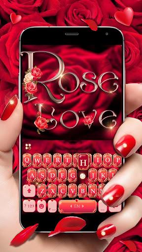 Rose Love Keyboard Theme - Image screenshot of android app