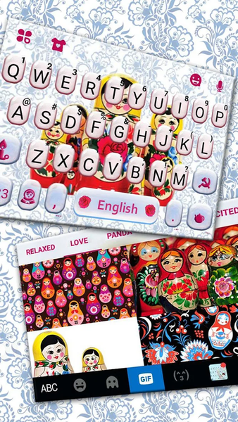 Russian Nest Dolls Keyboard Theme - عکس برنامه موبایلی اندروید