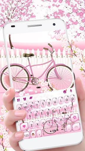 Sakura Bicycle Keyboard Theme - Image screenshot of android app