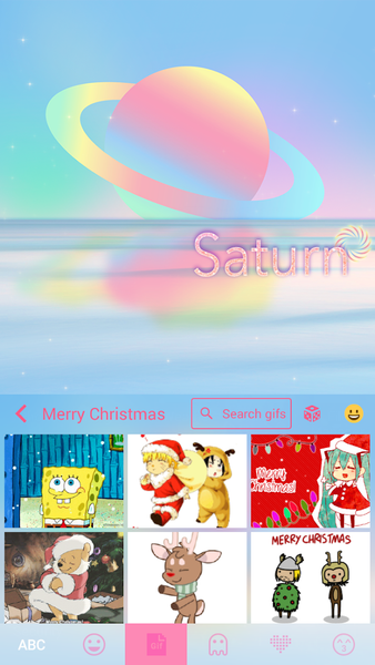 Saturn Theme for Kika Keyboard - Image screenshot of android app