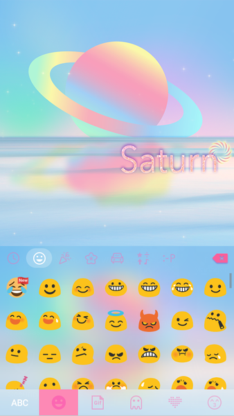 Saturn Theme for Kika Keyboard - Image screenshot of android app