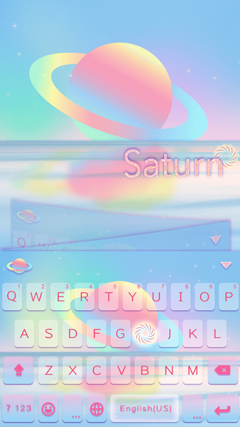 Saturn Theme for Kika Keyboard - عکس برنامه موبایلی اندروید